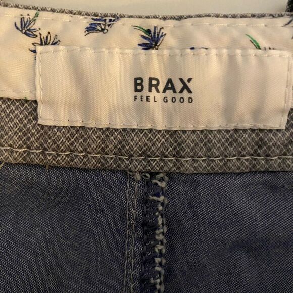 Brax Mens Bellevill Shorts Gray‎ Diamond Pattern Size 40 Stretch Chino Beach - Picture 3 of 15